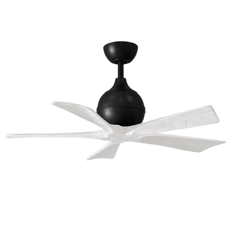 Matthews Fan Company - IR5-BK-MWH-42 - 42"Ceiling Fan - Irene-5 - Matte Black