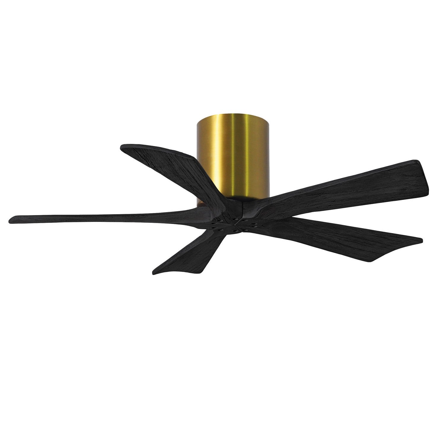Matthews Fan Company - IR5H-BRBR-BK-42 - 42"Ceiling Fan - Irene-5H - Brushed Brass