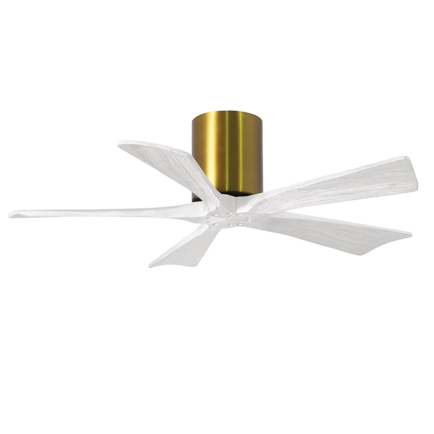Matthews Fan Company - IR5H-BRBR-MWH-42 - 42"Ceiling Fan - Irene-5H - Brushed Brass