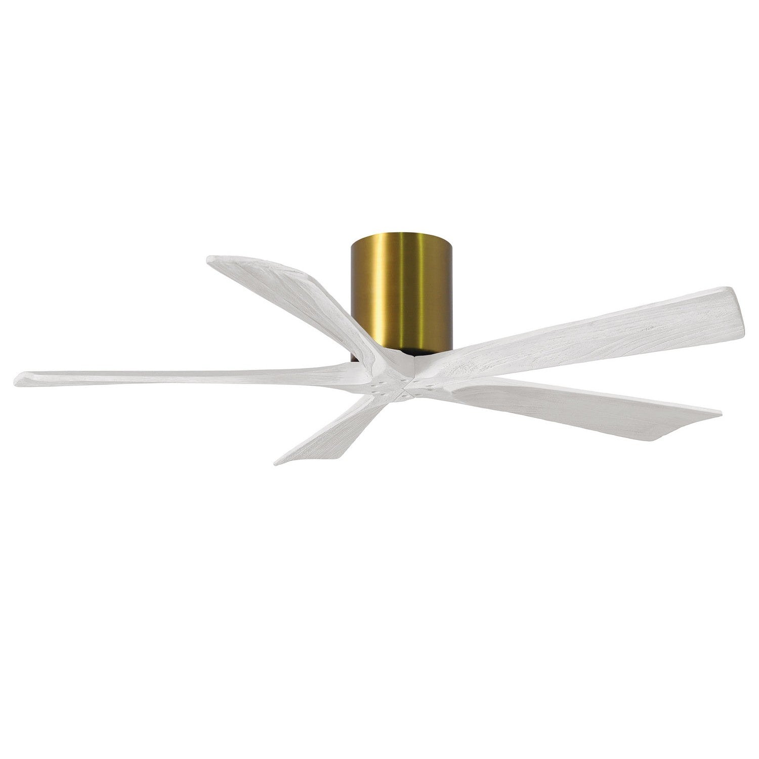 Matthews Fan Company - IR5H-BRBR-MWH-52 - 52"Ceiling Fan - Irene-5H - Brushed Brass