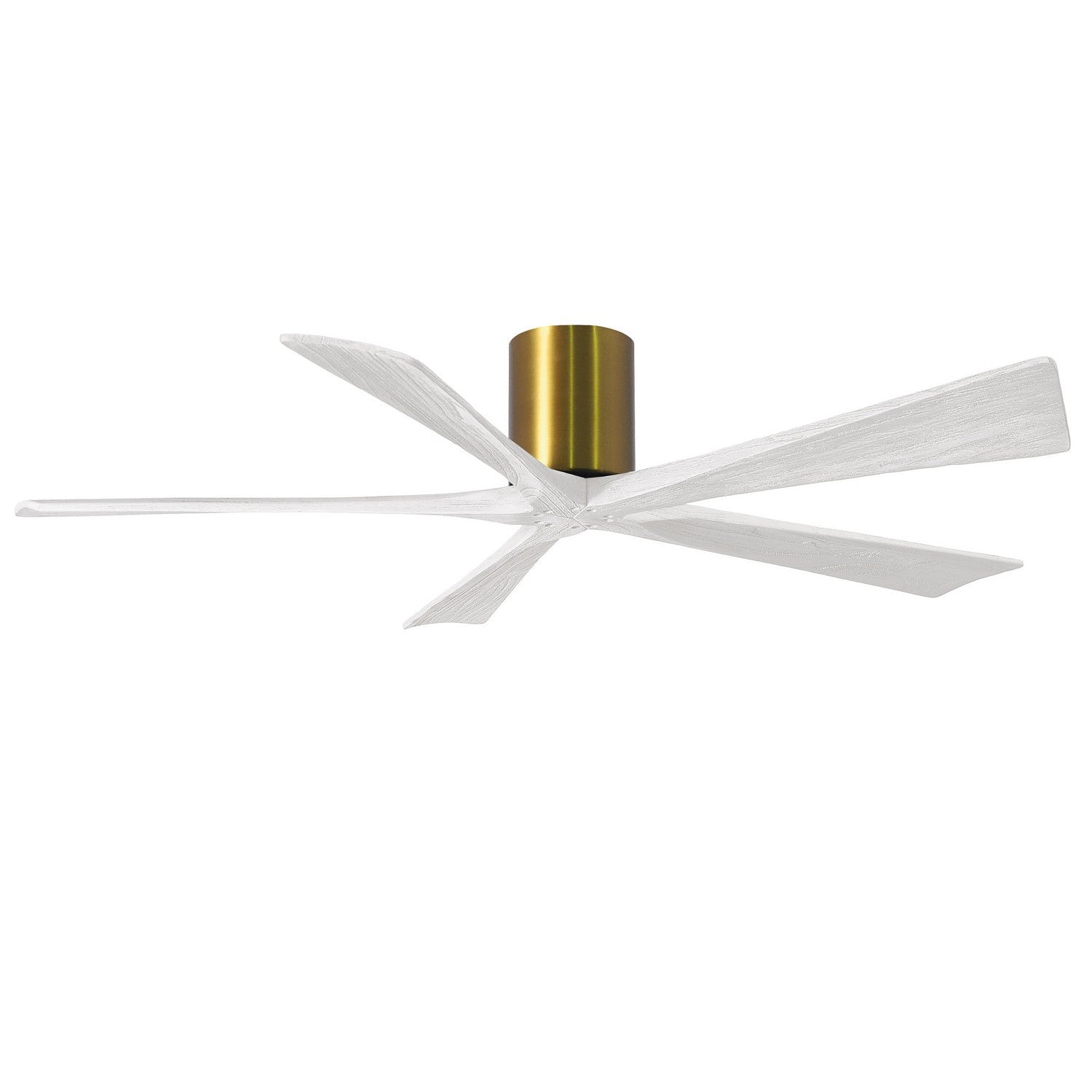 Matthews Fan Company - IR5H-BRBR-MWH-60 - 60"Ceiling Fan - Irene-5H - Brushed Brass