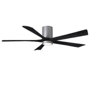 Matthews Fan Company - IR5HLK-BN-BK-60 - 60"Ceiling Fan - Irene-5HLK - Brushed Nickel