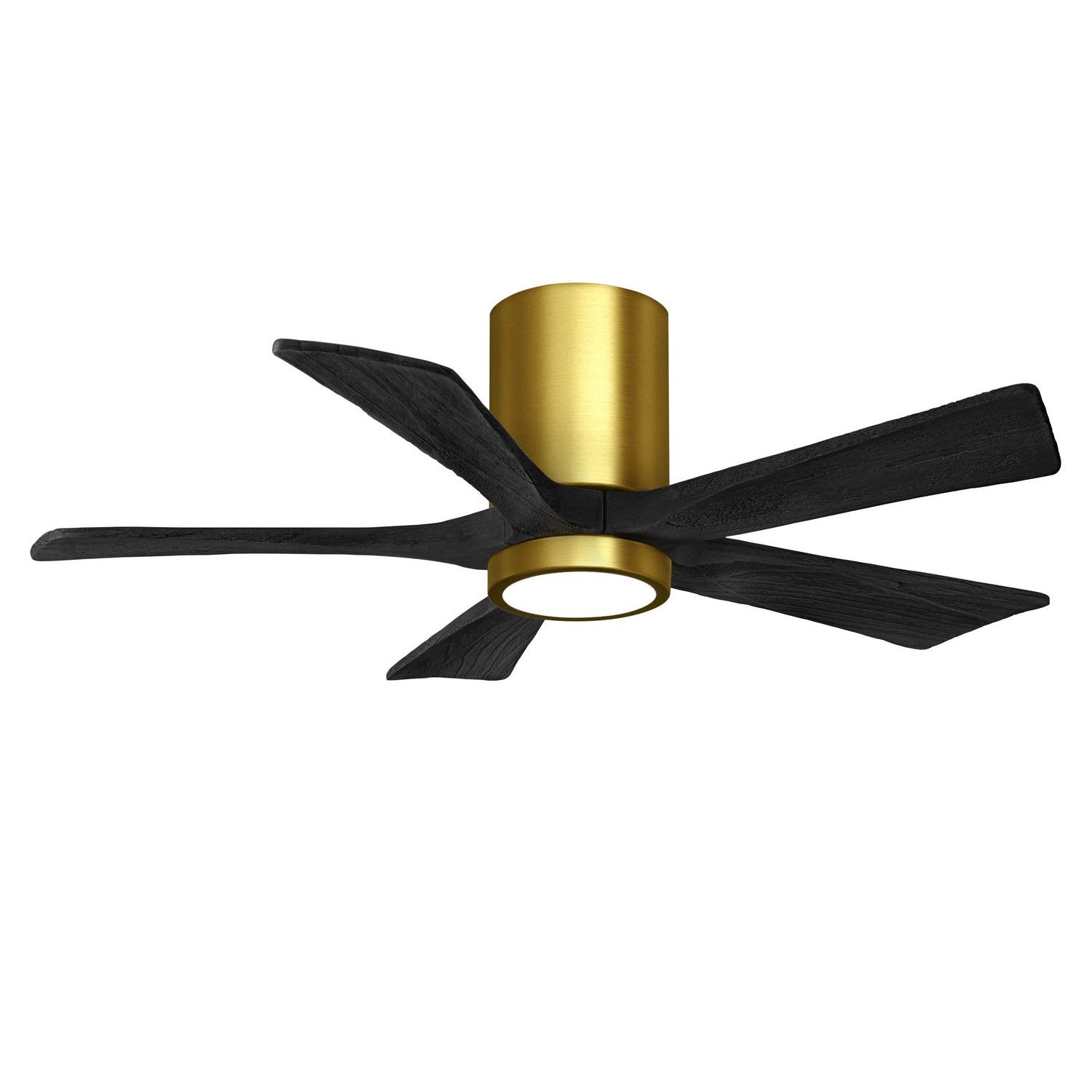 Matthews Fan Company - IR5HLK-BRBR-BK-42 - 42"Ceiling Fan - Irene-5HLK - Brushed Brass
