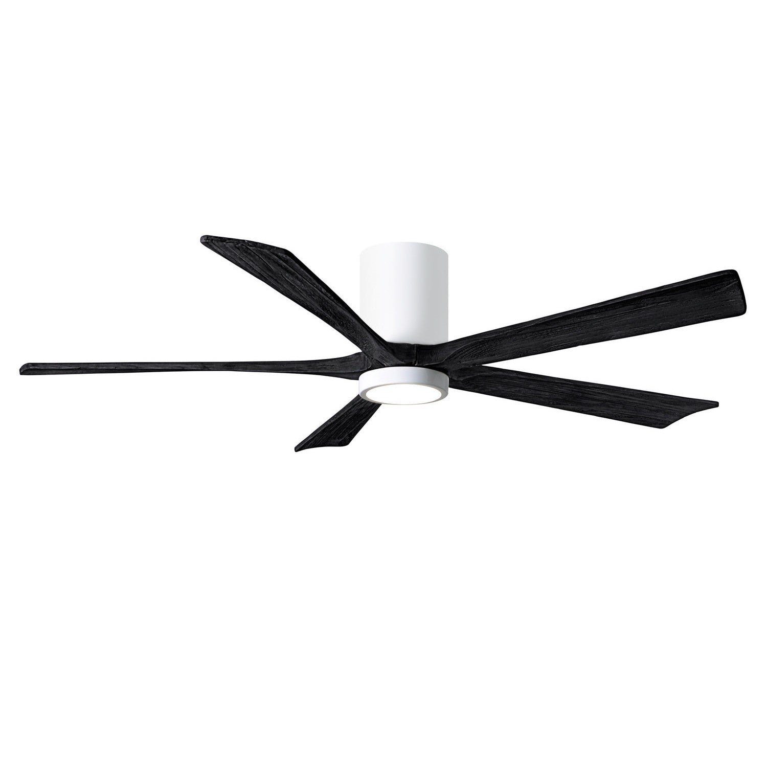 Matthews Fan Company - IR5HLK-WH-BK-60 - 60"Ceiling Fan - Irene-5HLK - Gloss White