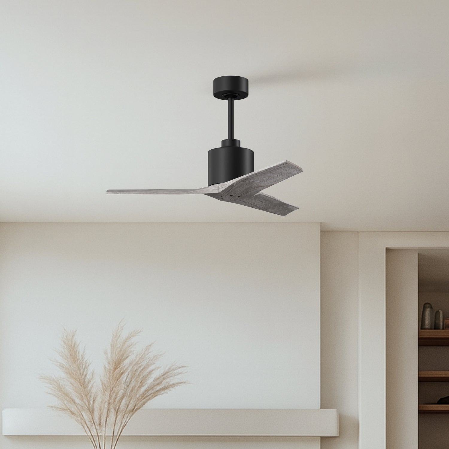 Matthews Fan Company - MW-BK-BW-42 - 42"Ceiling Fan - Mollywood - Matte Black