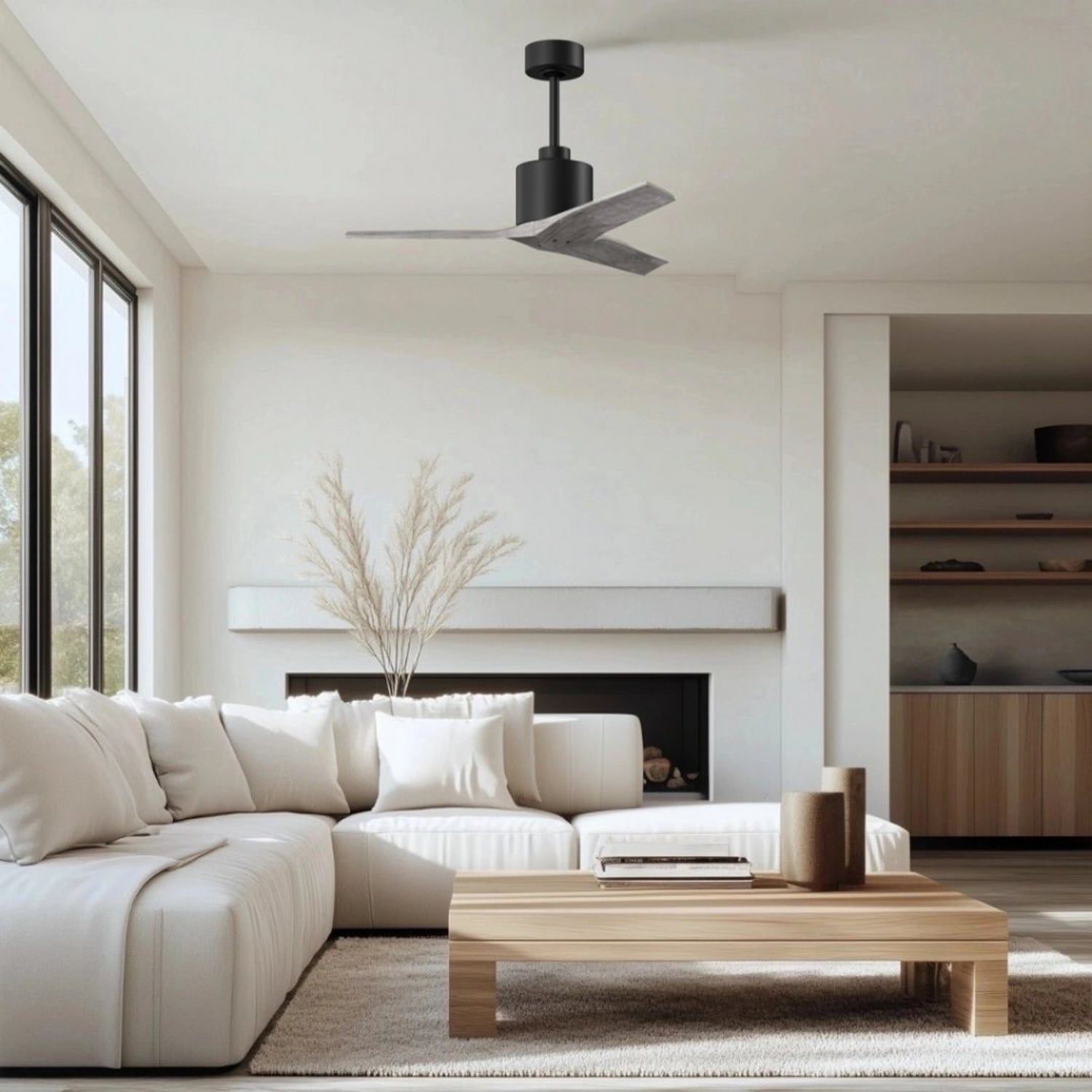 Matthews Fan Company - MW-BK-BW-42 - 42"Ceiling Fan - Mollywood - Matte Black