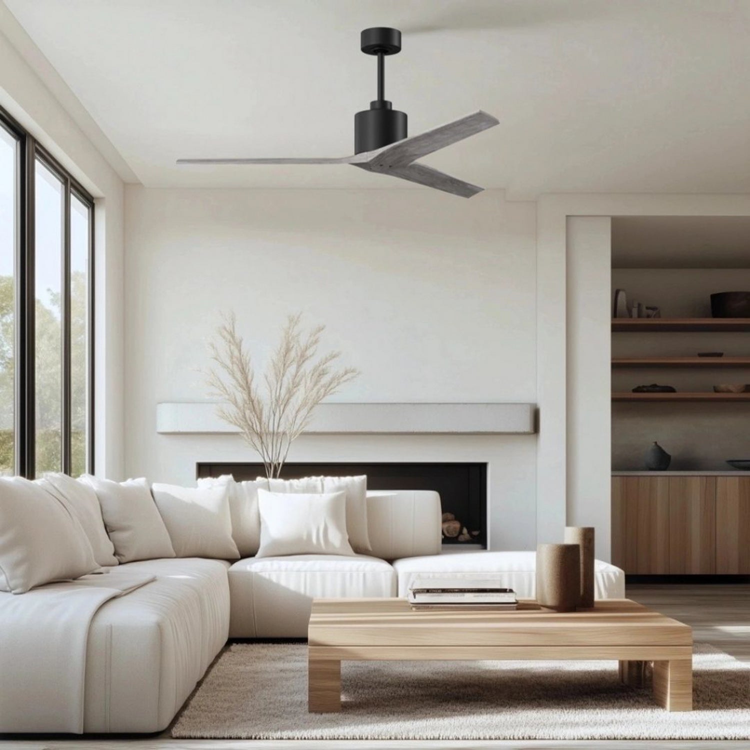Matthews Fan Company - MW-BK-BW-60 - 60"Ceiling Fan - Mollywood - Matte Black