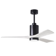 Matthews Fan Company - PA3-BK-MWH-52 - 52"Ceiling Fan - Patricia - Matte Black