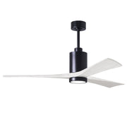 Matthews Fan Company - PA3-BK-MWH-60 - 60"Ceiling Fan - Patricia - Matte Black