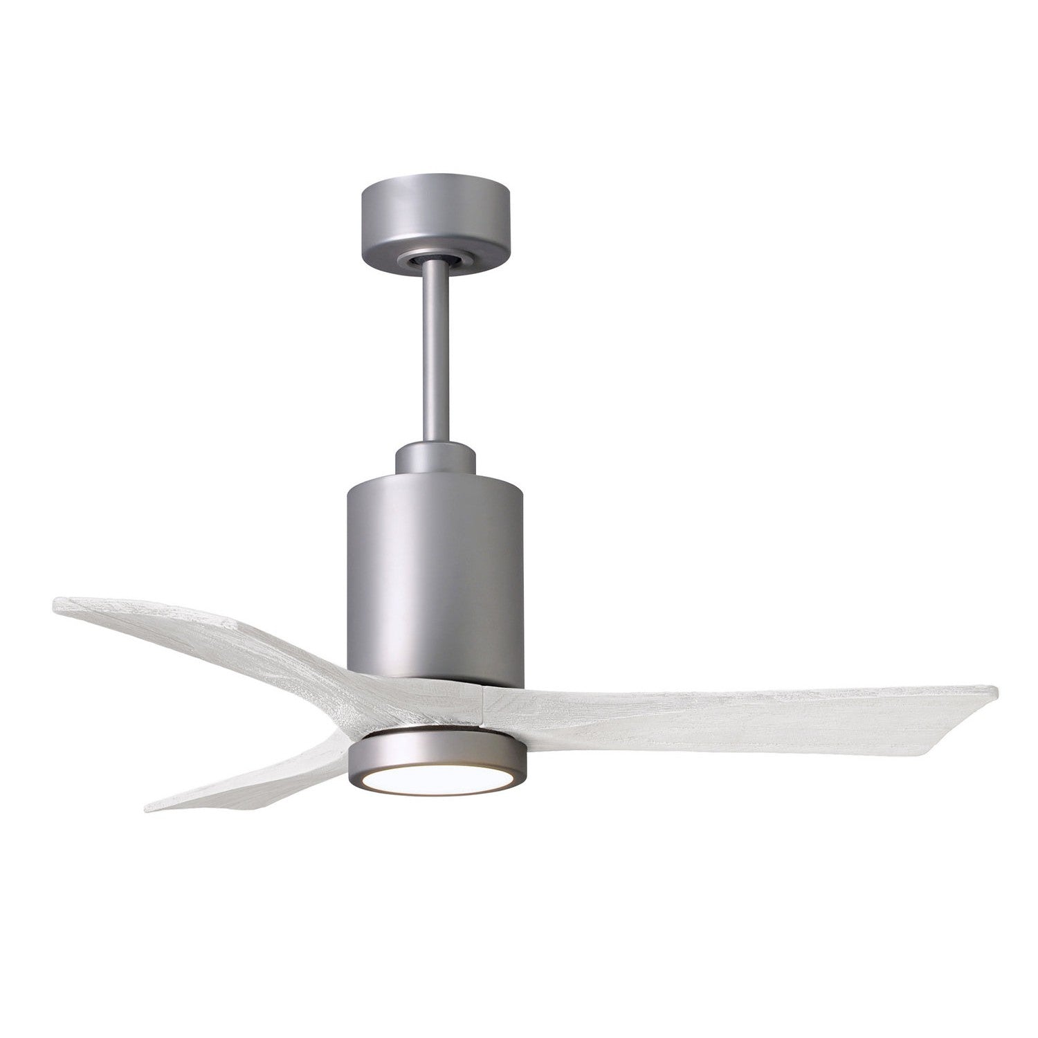 Matthews Fan Company - PA3-BN-MWH-42 - 42"Ceiling Fan - Patricia - Brushed Nickel