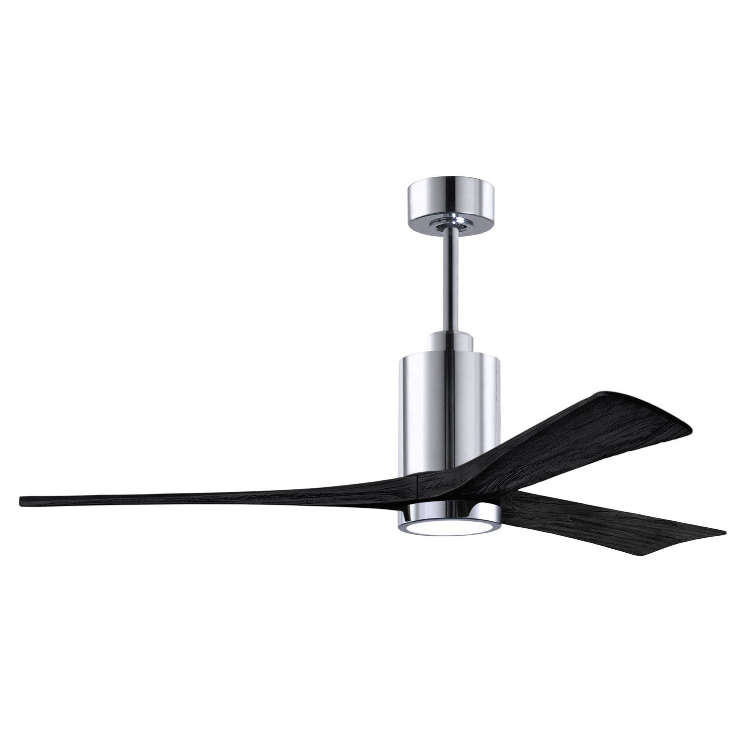 Matthews Fan Company - PA3-CR-BK-60 - 60"Ceiling Fan - Patricia - Polished Chrome