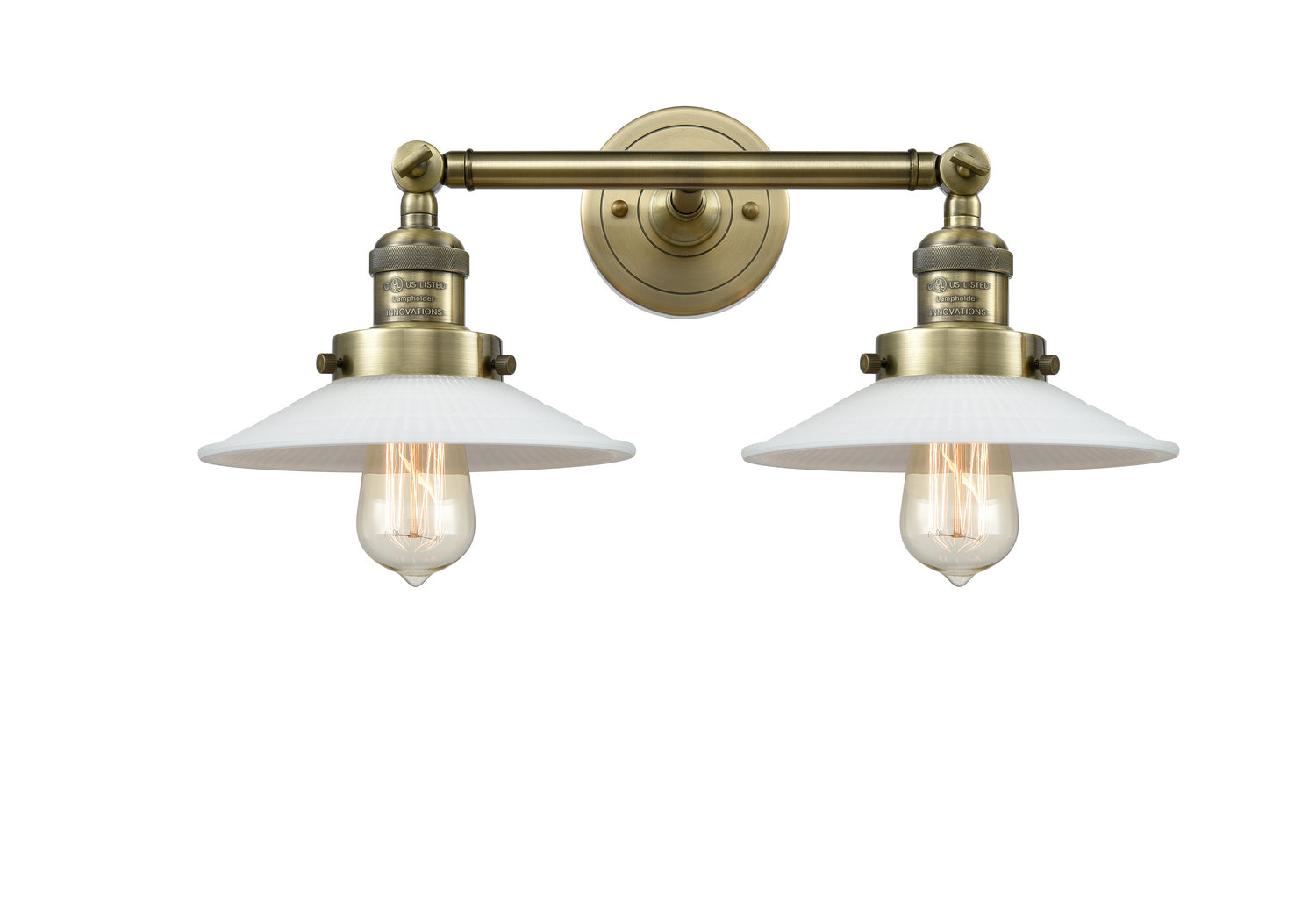 Innovations - 208-AB-G1 - Two Light Bath Vanity - Franklin Restoration - Antique Brass