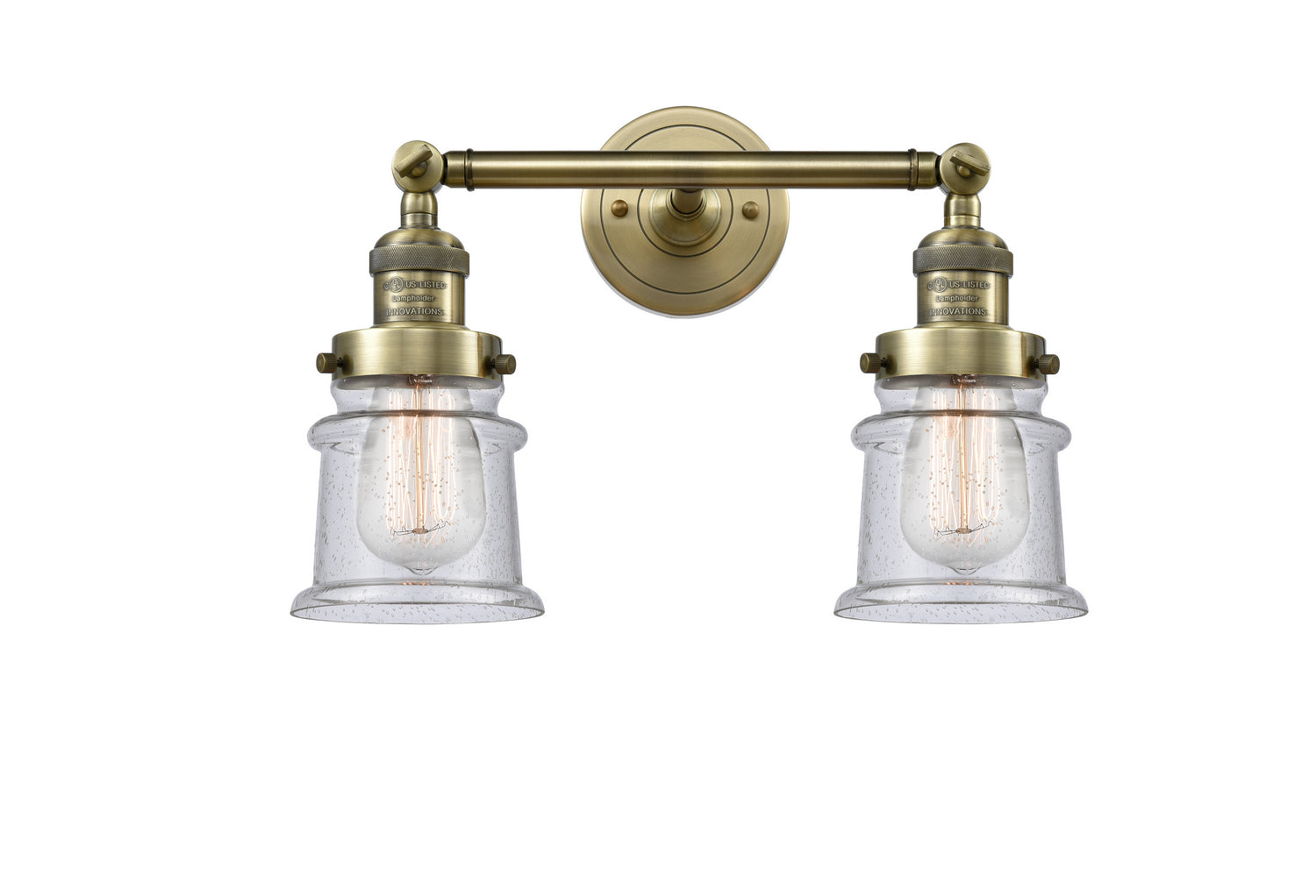 Innovations - 208-AB-G184S - Two Light Bath Vanity - Franklin Restoration - Antique Brass