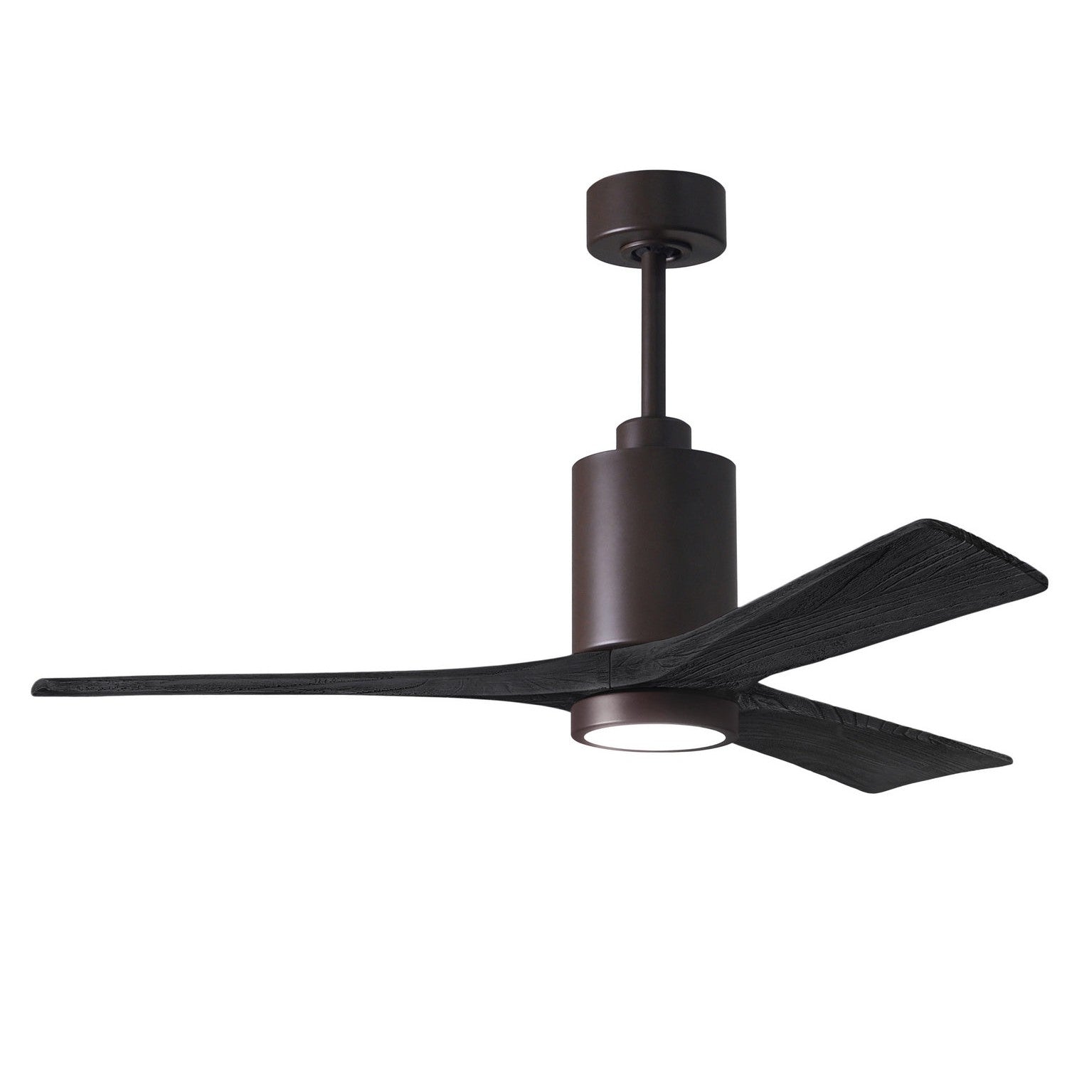 Matthews Fan Company - PA3-TB-BK-52 - 52"Ceiling Fan - Patricia - Textured Bronze