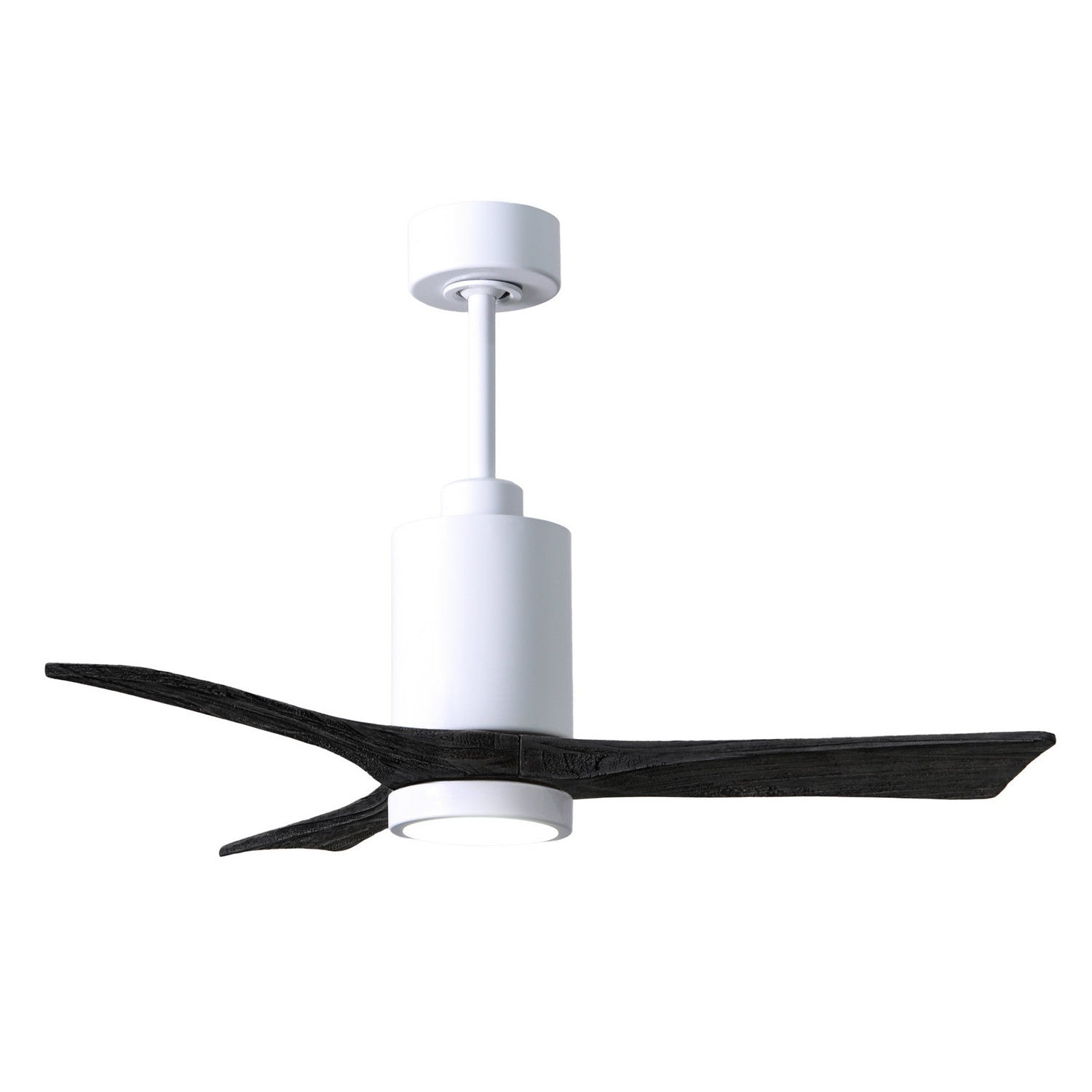 Matthews Fan Company - PA3-WH-BK-42 - 42"Ceiling Fan - Patricia - Gloss White