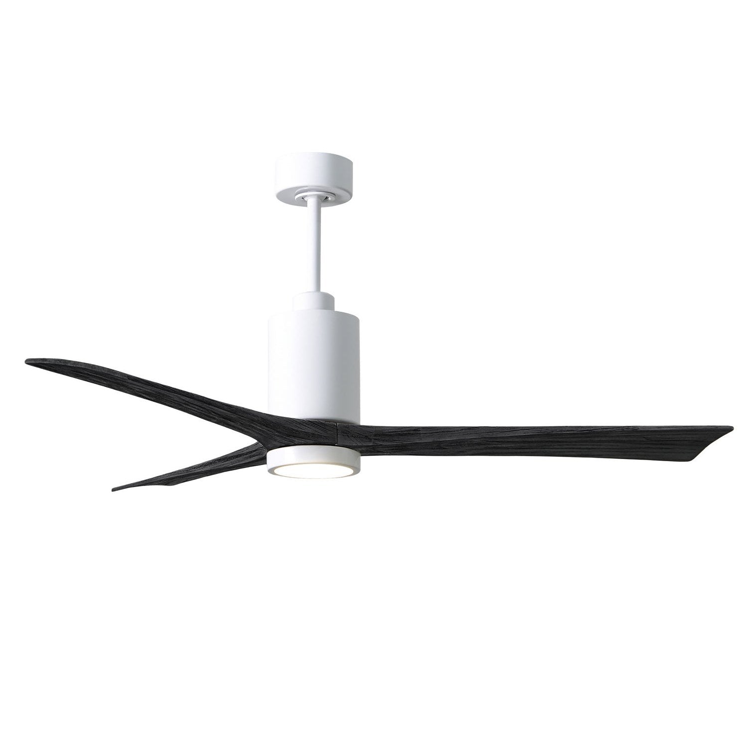 Matthews Fan Company - PA3-WH-BK-60 - 60"Ceiling Fan - Patricia - Gloss White
