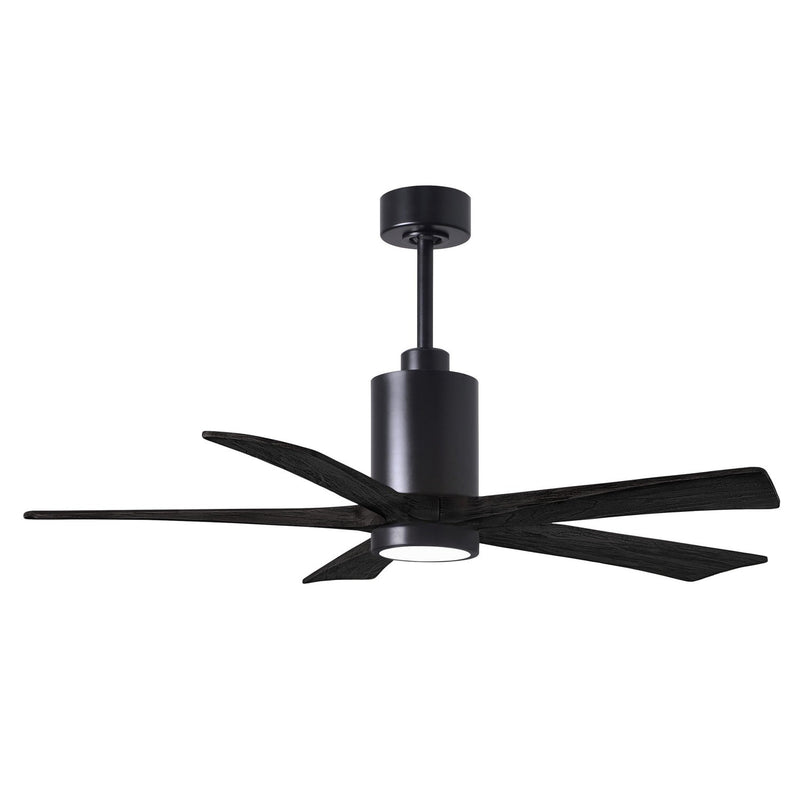 Matthews Fan Company - PA5-BK-BK-52 - 52"Ceiling Fan - Patricia - Matte Black