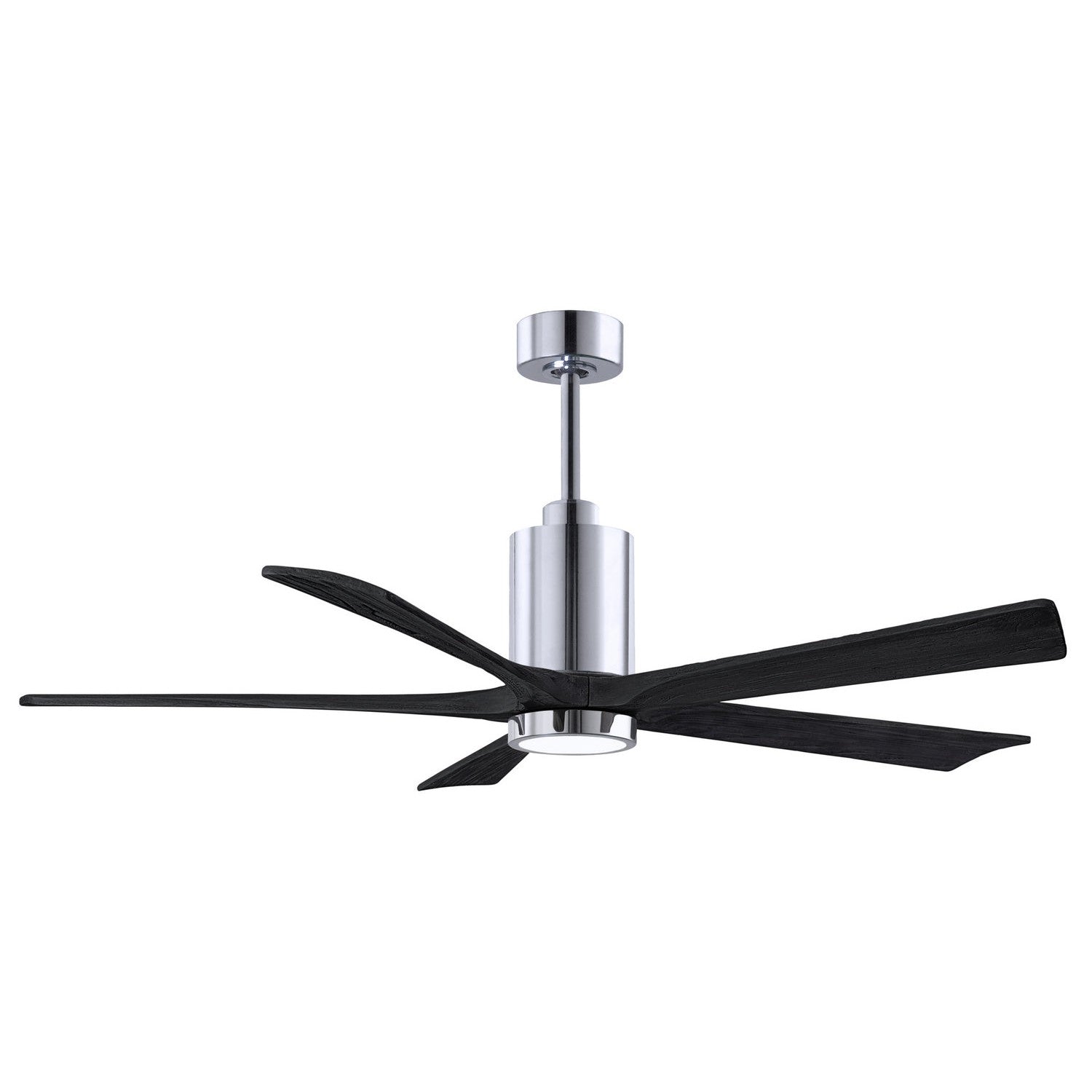 Matthews Fan Company - PA5-CR-BK-60 - 60"Ceiling Fan - Patricia - Polished Chrome