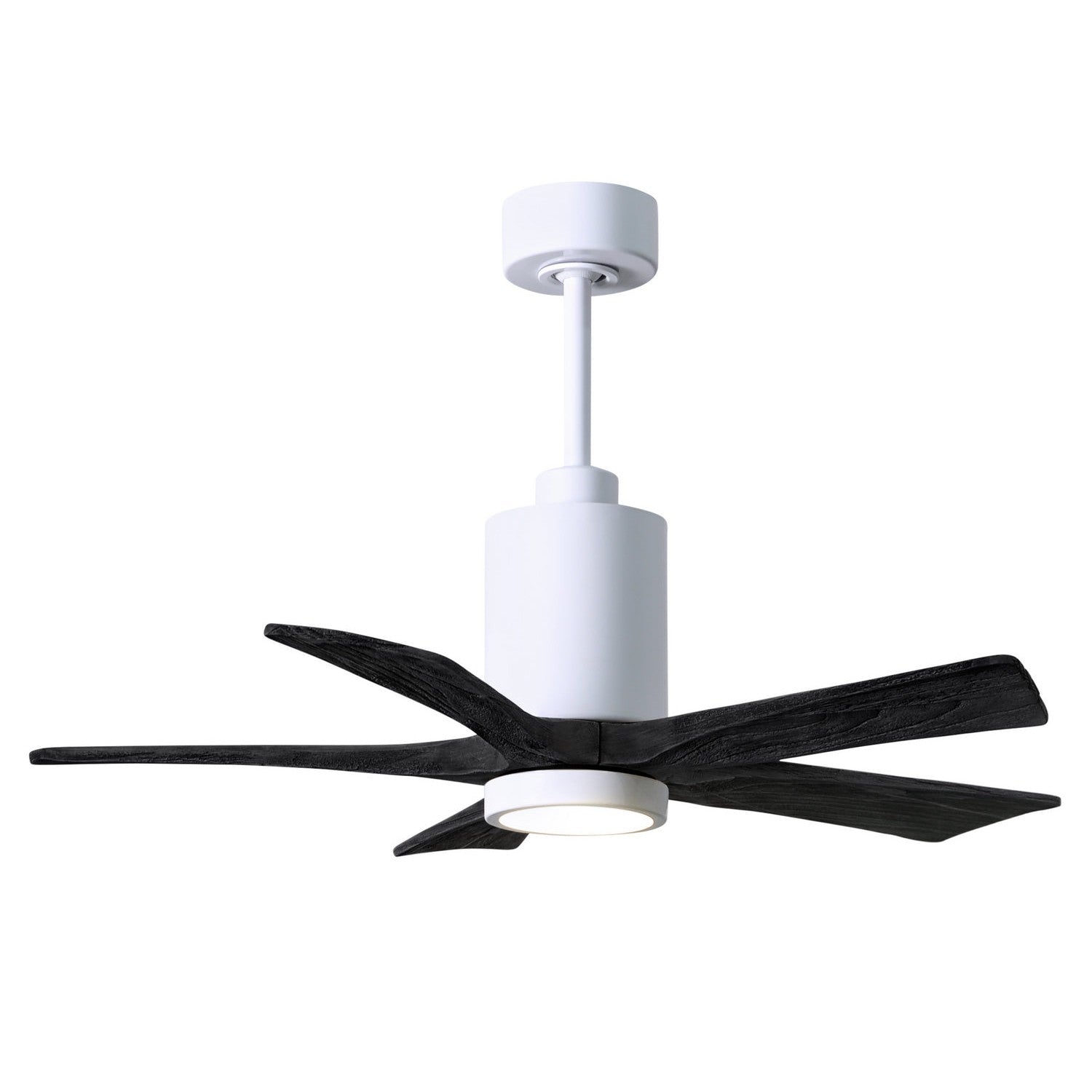 Matthews Fan Company - PA5-WH-BK-42 - 42"Ceiling Fan - Patricia - Gloss White