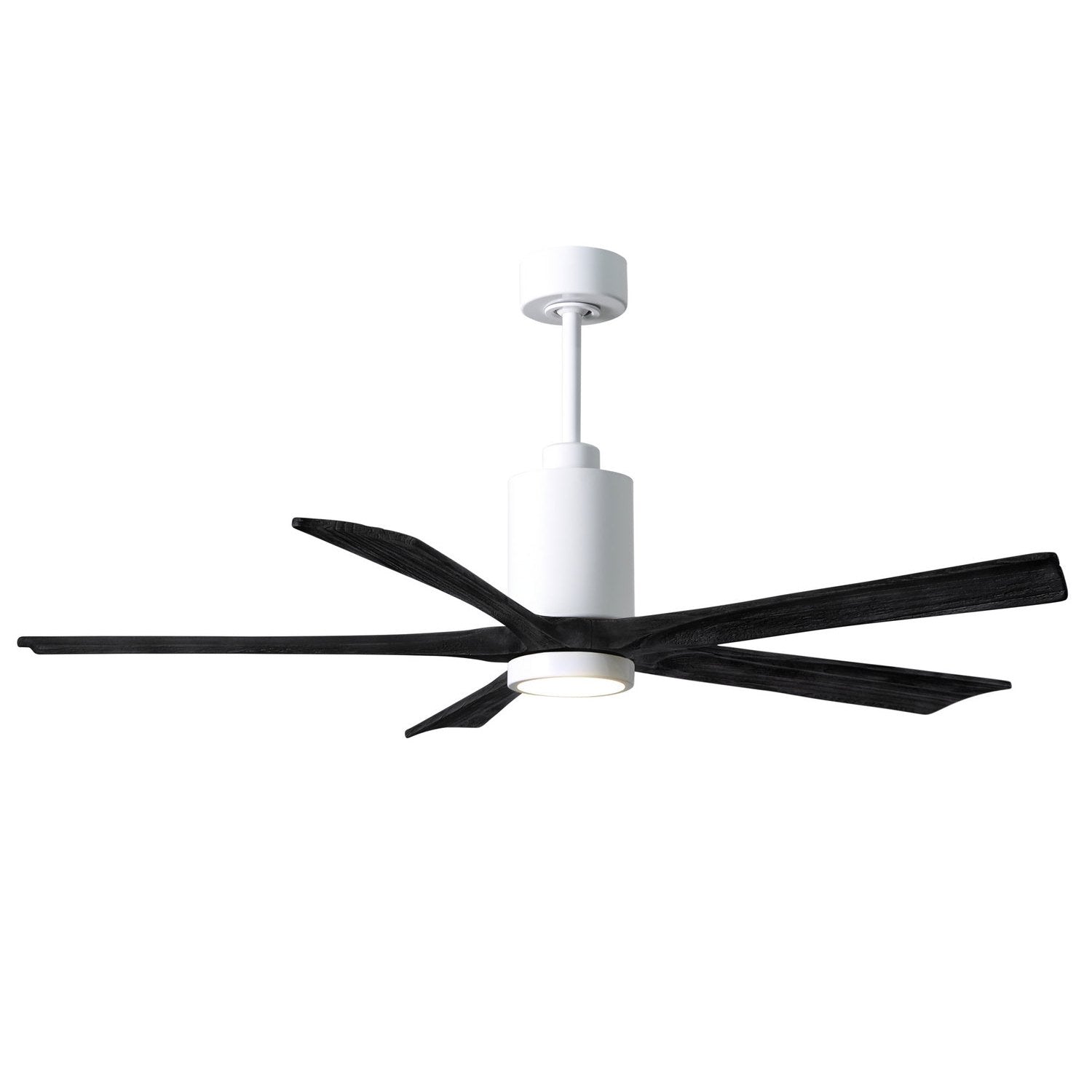 Matthews Fan Company - PA5-WH-BK-60 - 60"Ceiling Fan - Patricia - Gloss White