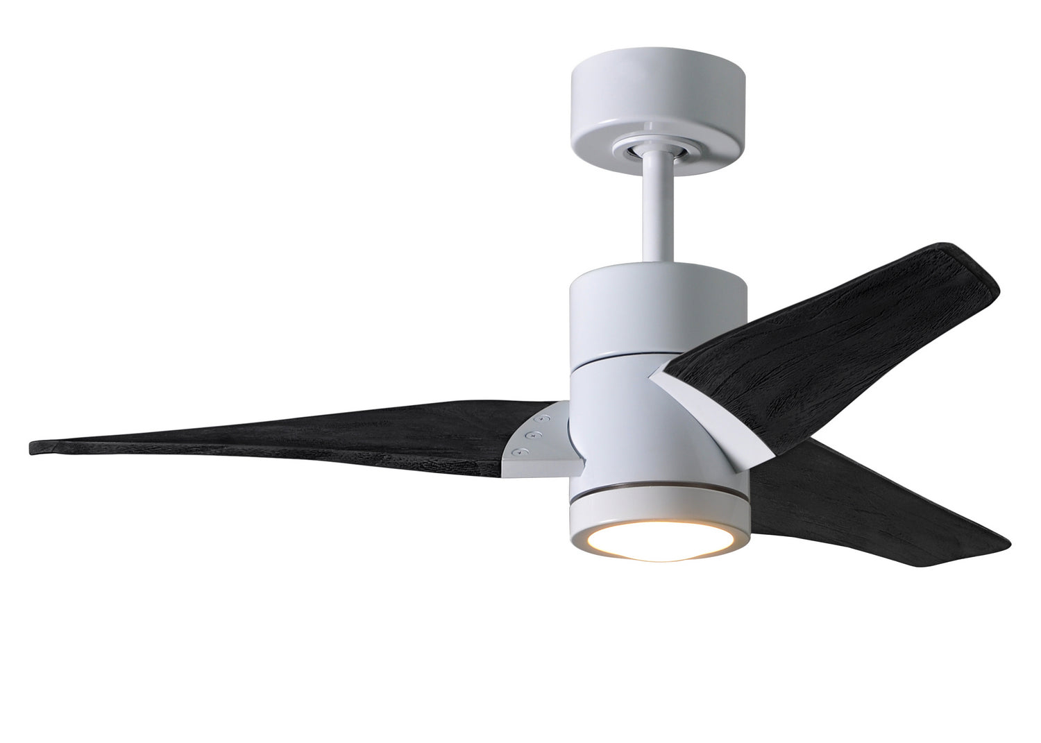 Matthews Fan Company - SJ-WH-BK-42 - 42"Ceiling Fan - Super Janet - Gloss White