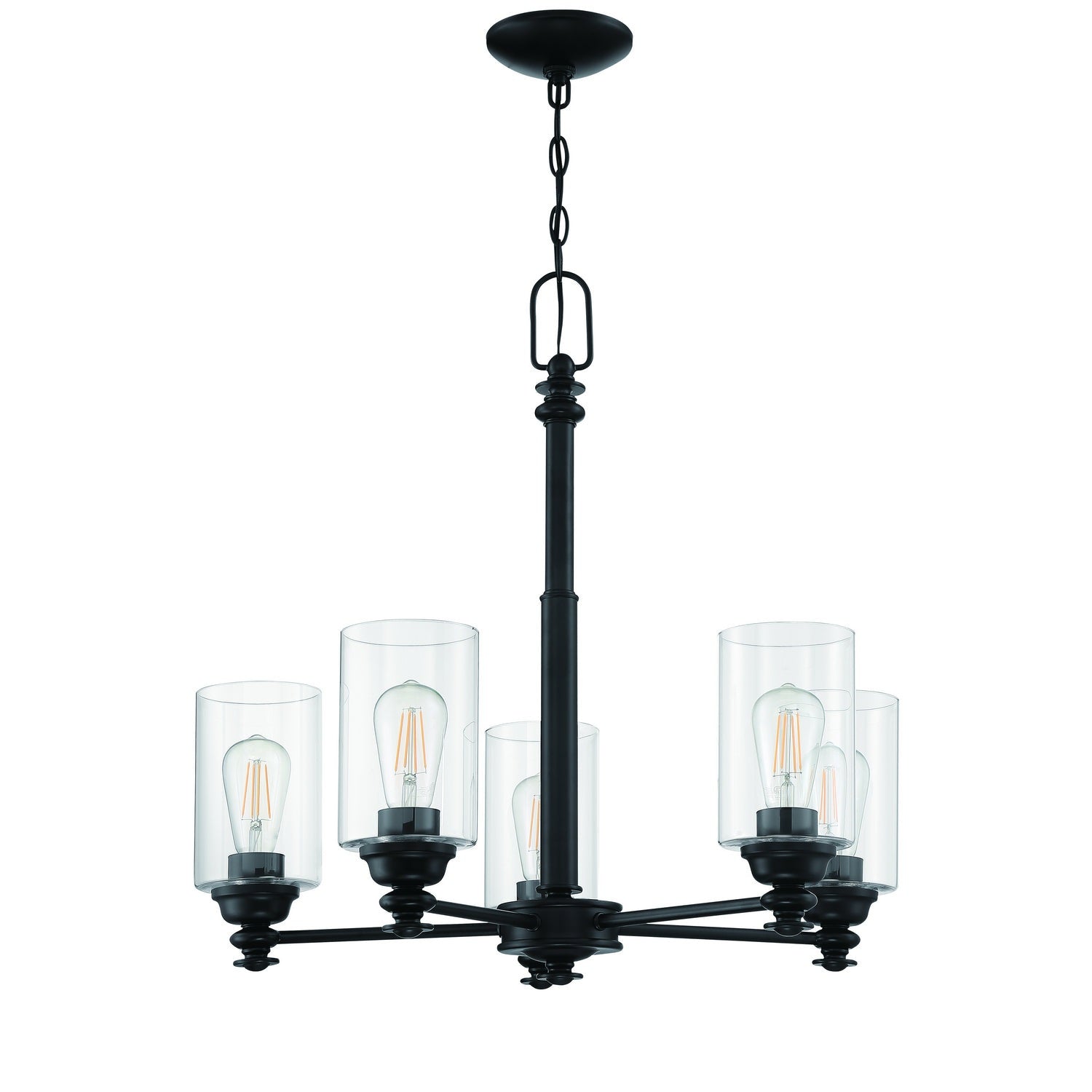 Craftmade - 49825-FB-C - Five Light Chandelier - Dardyn - Flat Black