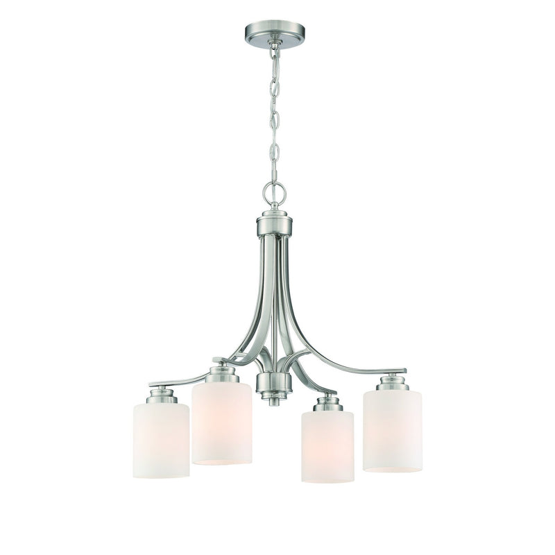 Craftmade - 50524-BNK-WG - Four Light Chandelier - Bolden - Brushed Polished Nickel