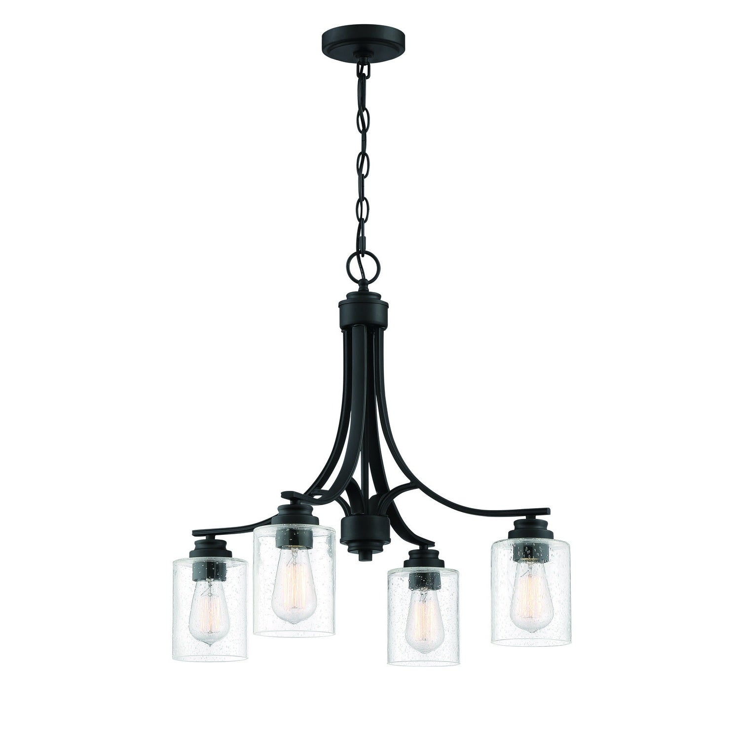 Craftmade - 50524-FB - Four Light Chandelier - Bolden - Flat Black