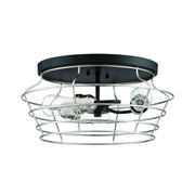 Craftmade - 50683-FBBNK - Three Light Flushmount - Thatcher - Flat Black/Brushed Polished Nickel