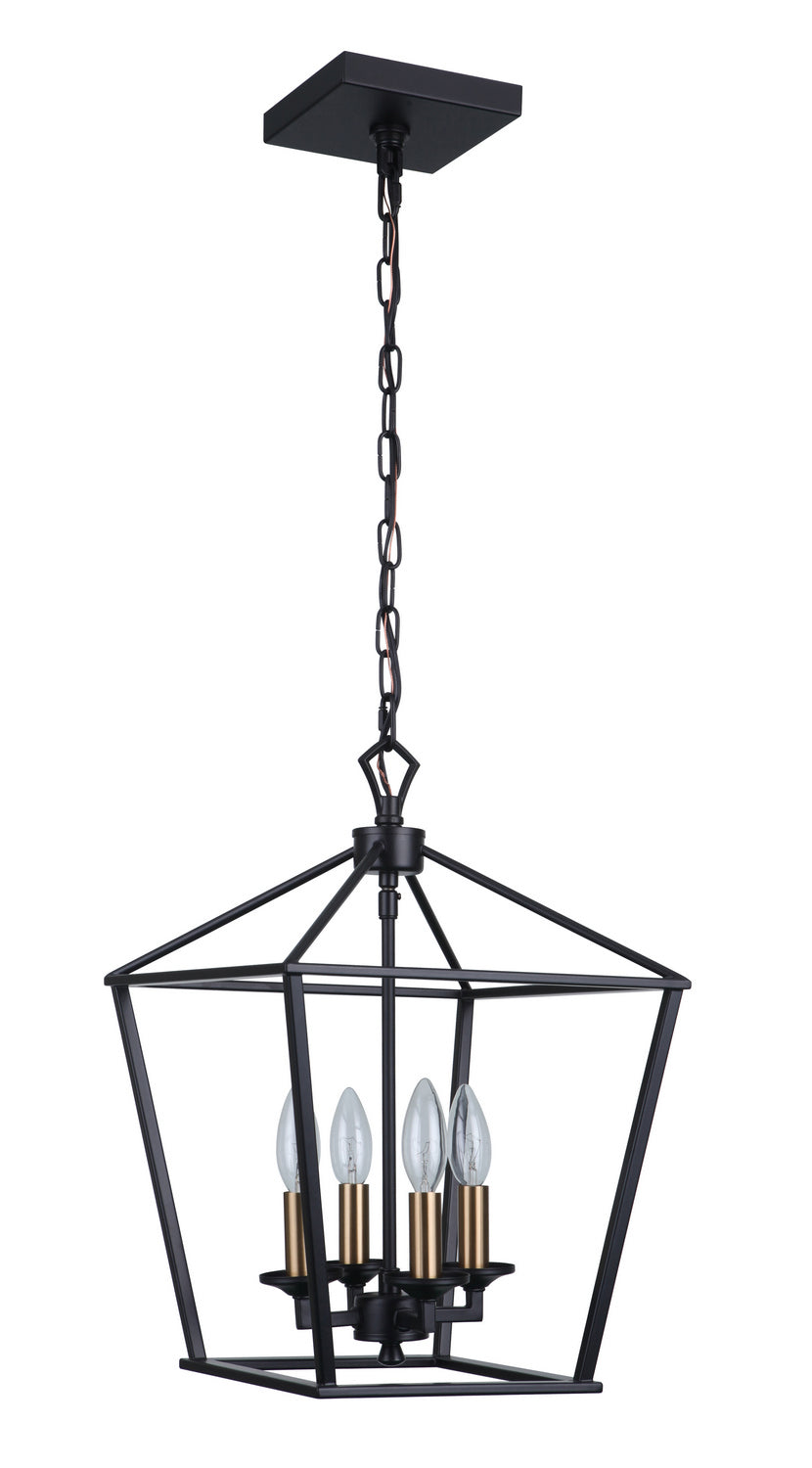 Craftmade - 52934-FB - Four Light Foyer Pendant - Flynt - Flat Black