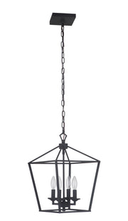 Craftmade - 52934-FB - Four Light Foyer Pendant - Flynt - Flat Black