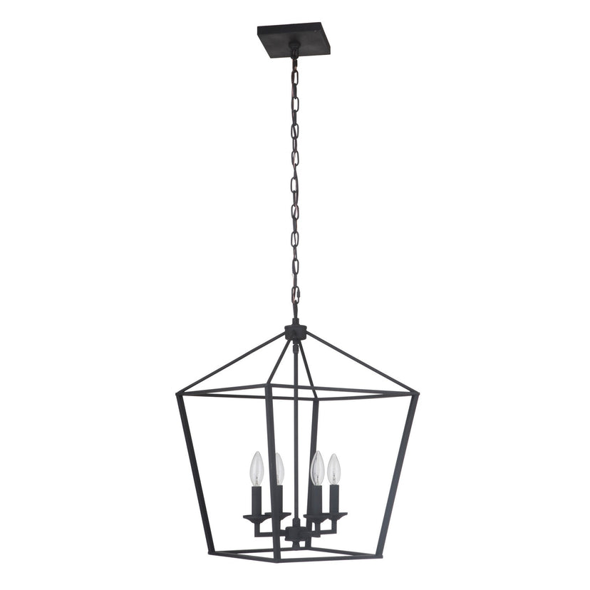 Craftmade - 52935-FB - Four Light Foyer Pendant - Flynt - Flat Black