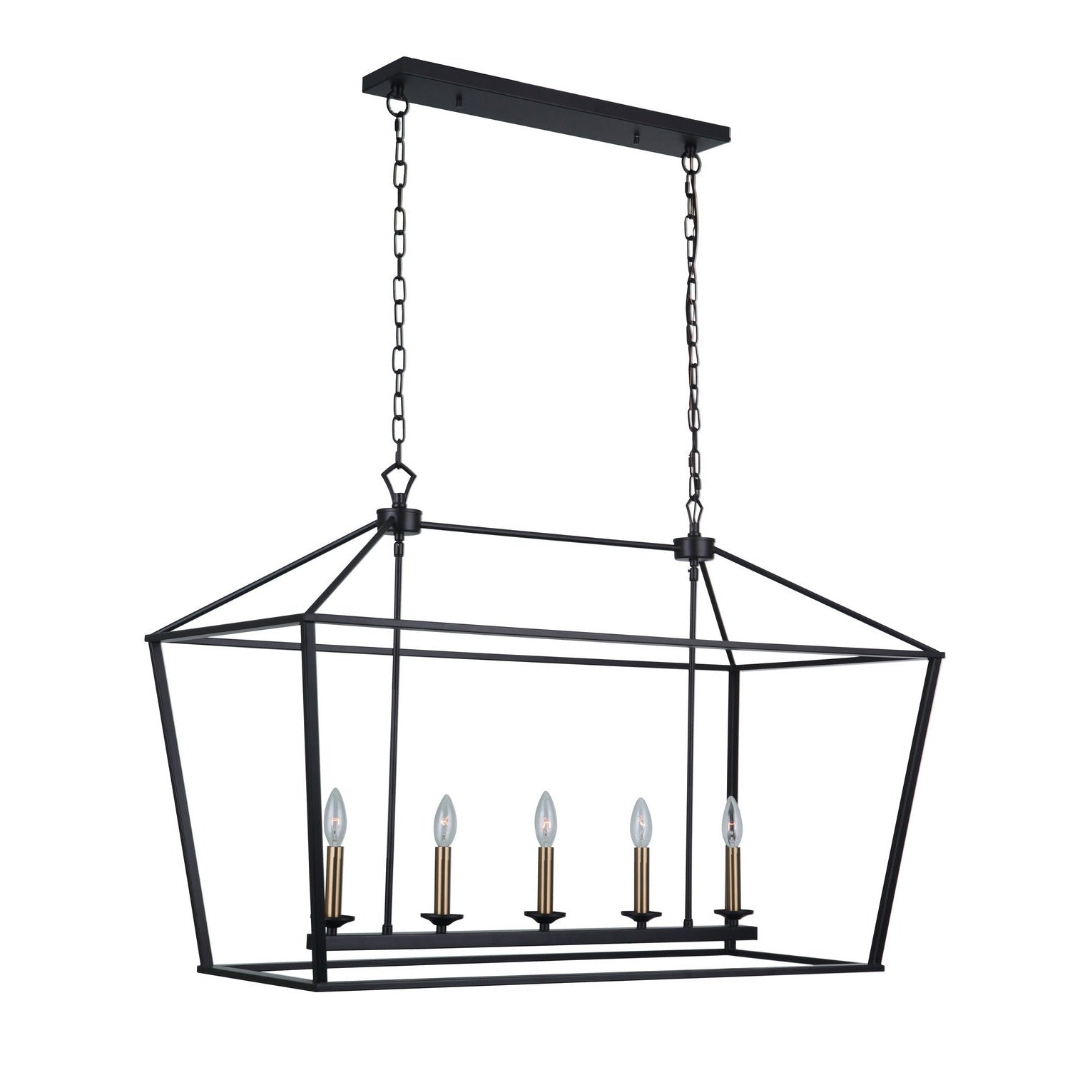 Craftmade - 52975-FB - Five Light Island Pendant - Flynt - Flat Black