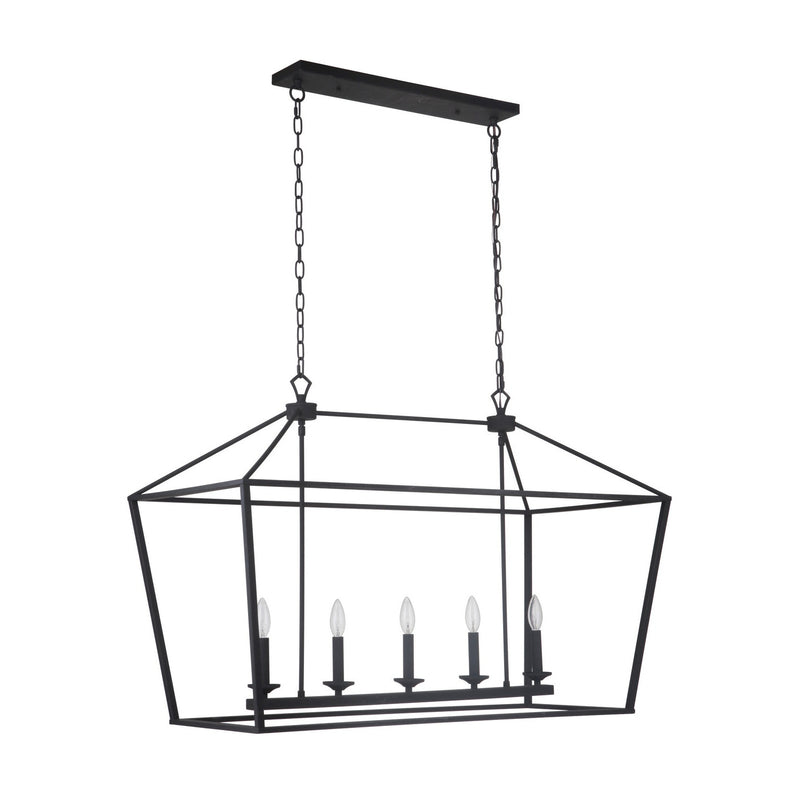 Craftmade - 52975-FB - Five Light Island Pendant - Flynt - Flat Black