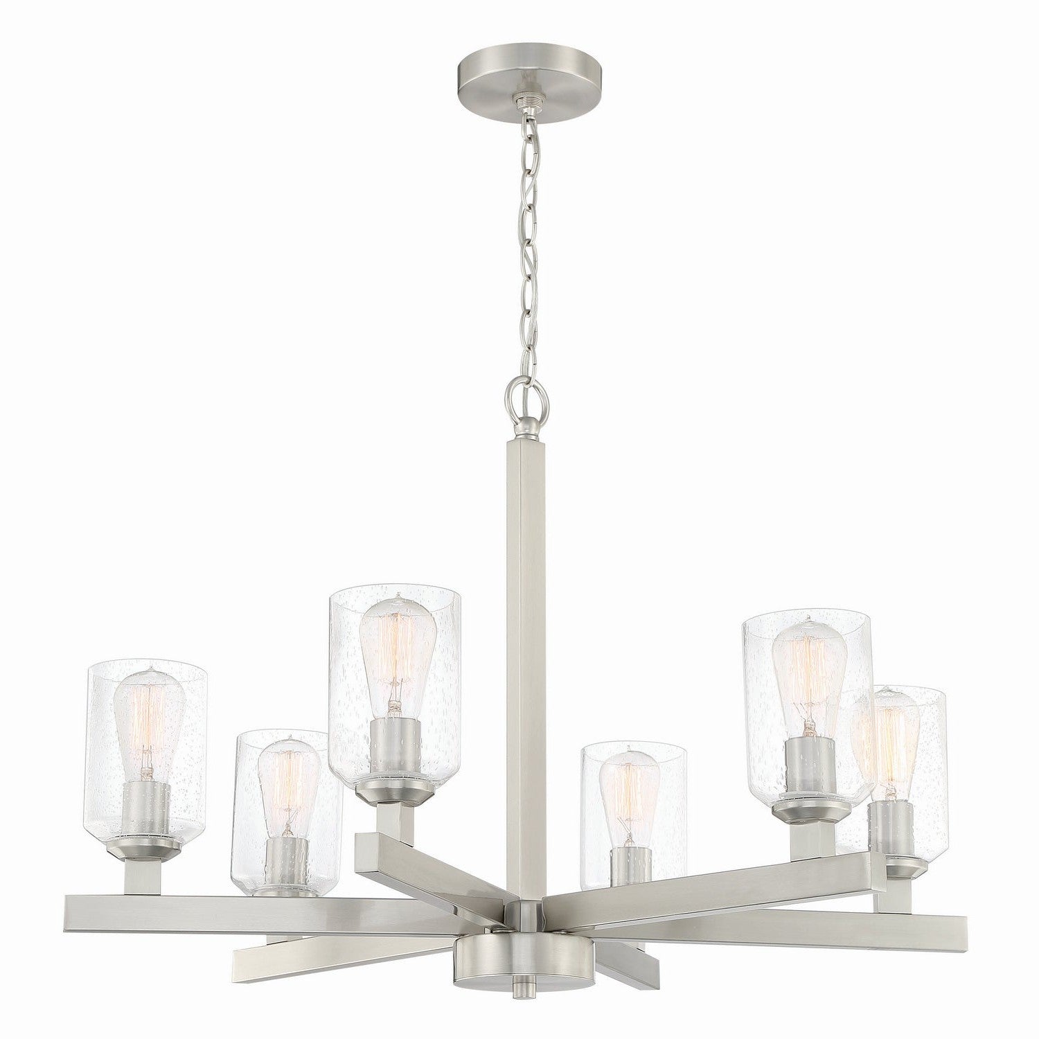 Craftmade - 53126-BNK - Six Light Chandelier - Chicago - Brushed Polished Nickel