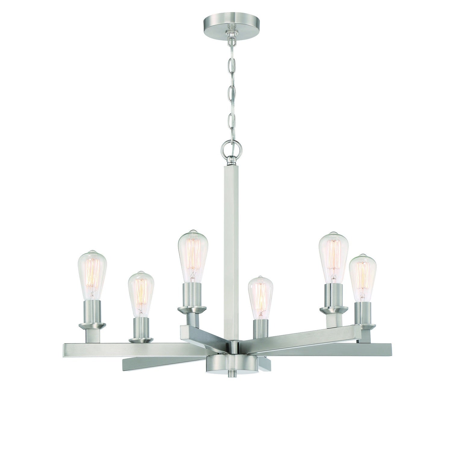 Craftmade - 53126-BNK - Six Light Chandelier - Chicago - Brushed Polished Nickel