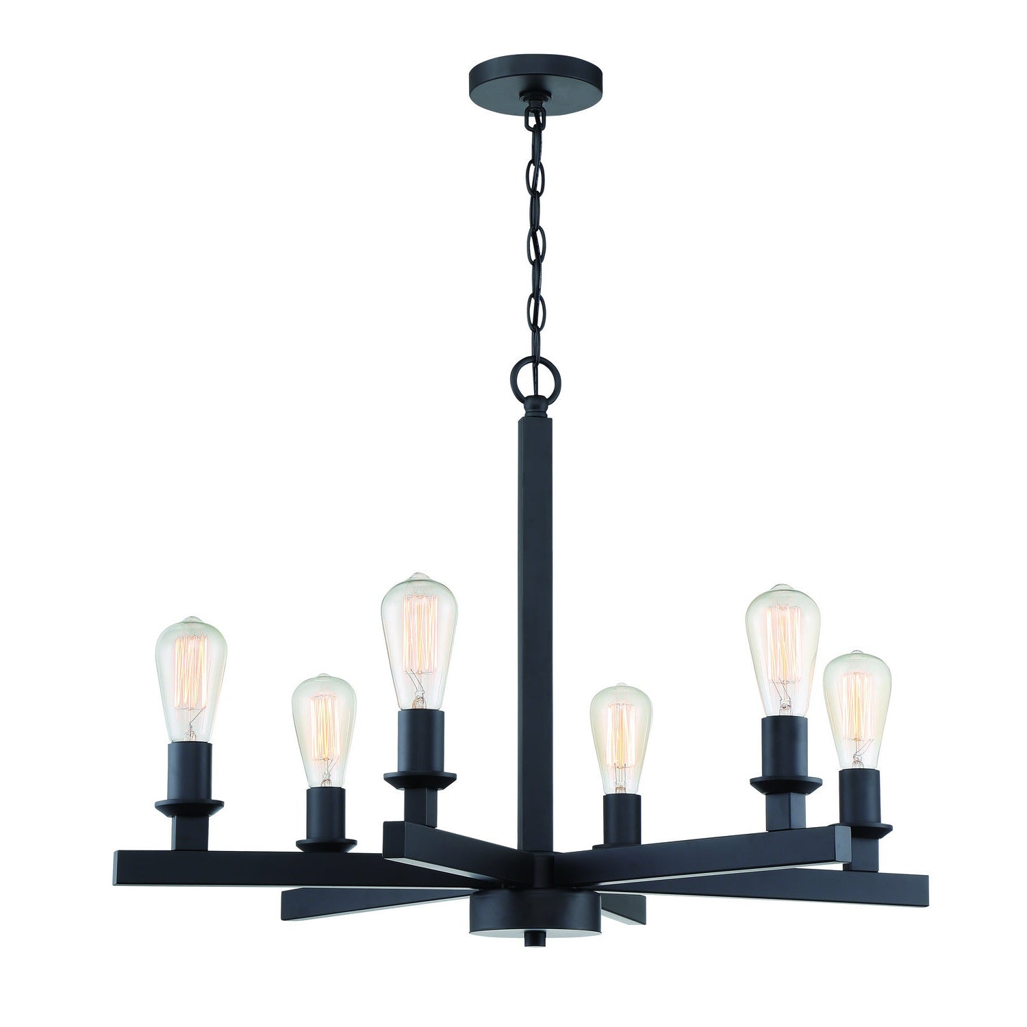 Craftmade - 53126-FB - Six Light Chandelier - Chicago - Flat Black