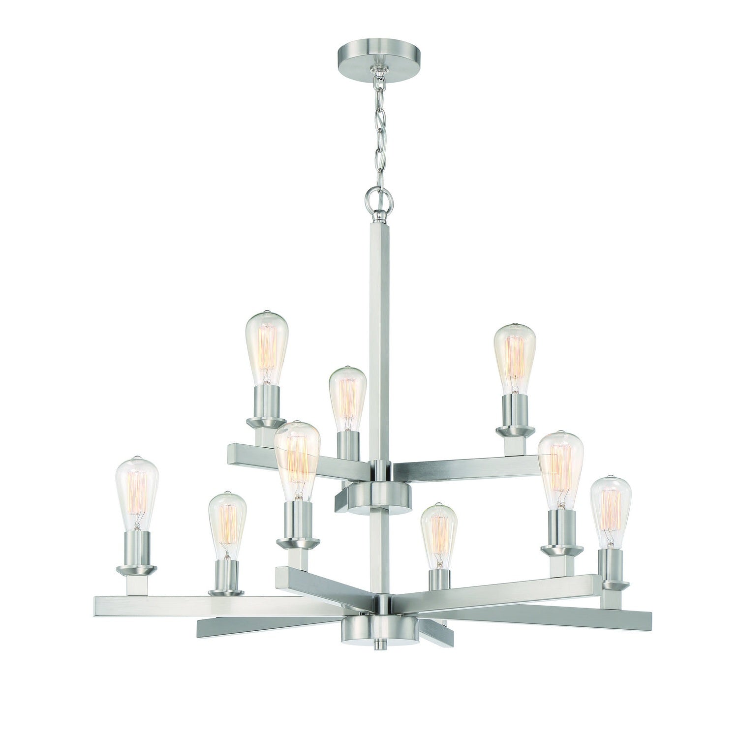 Craftmade - 53129-BNK - Nine Light Chandelier - Chicago - Brushed Polished Nickel