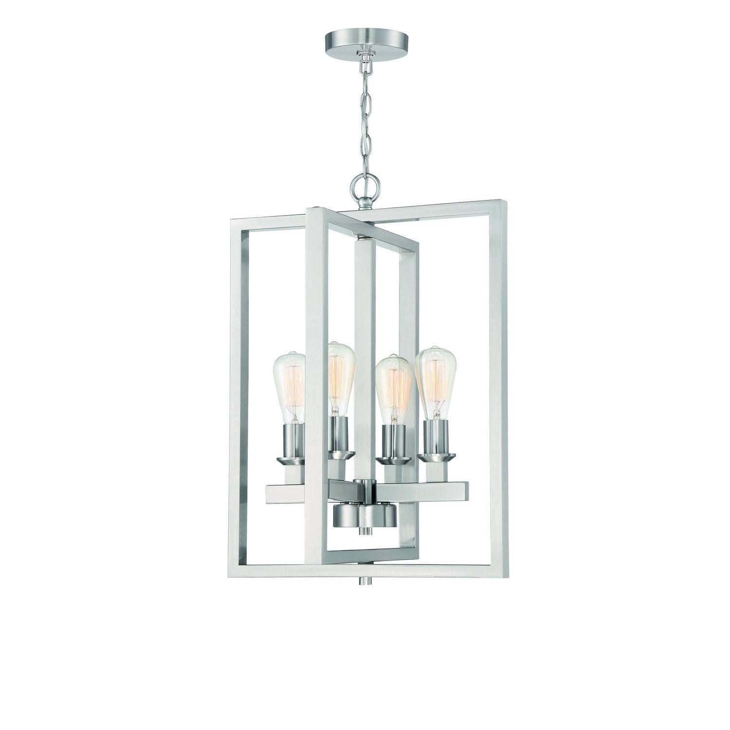 Craftmade - 53134-BNK - Four Light Foyer Pendant - Chicago - Brushed Polished Nickel