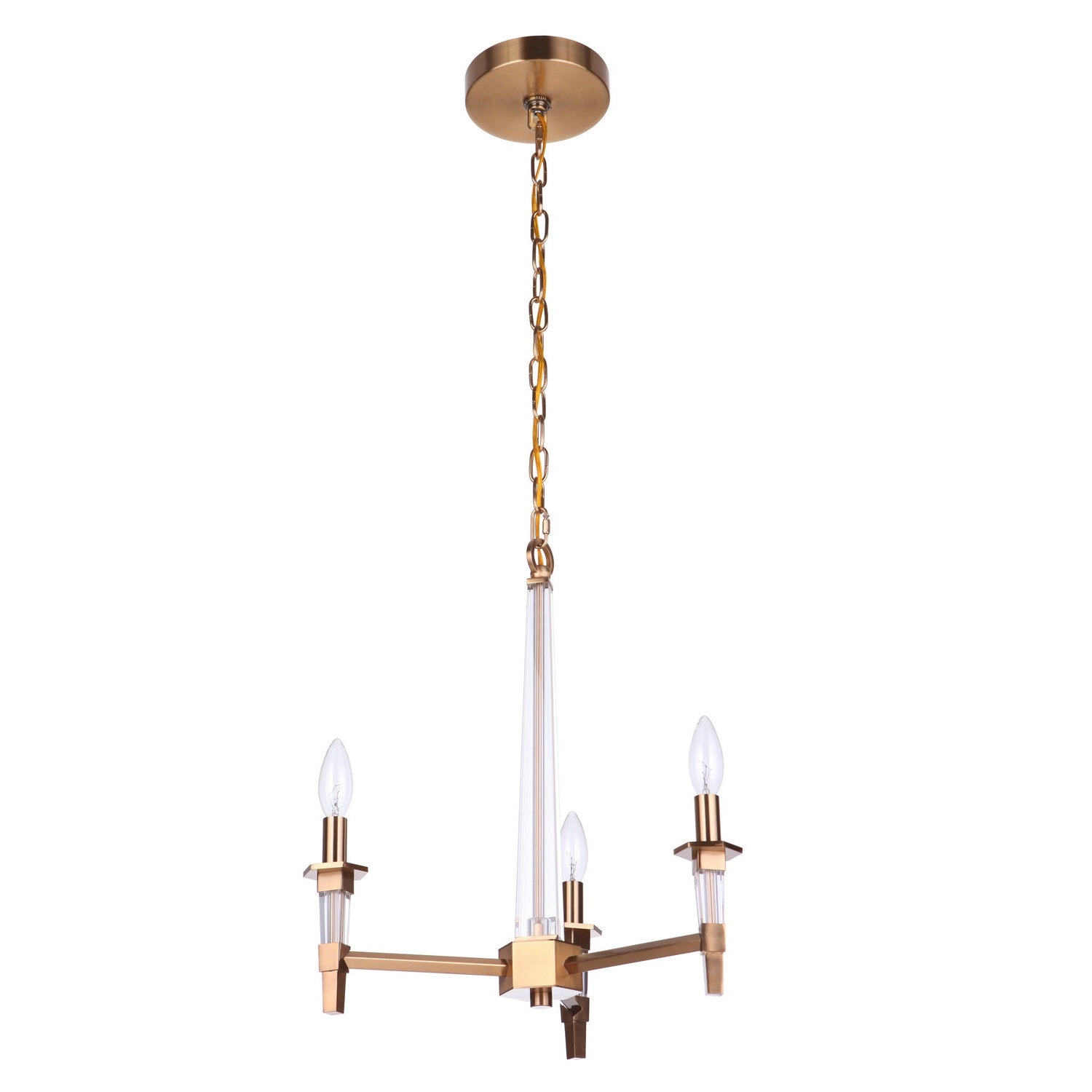 Craftmade - 53223-SB - Three Light Chandelier - Tarryn - Satin Brass