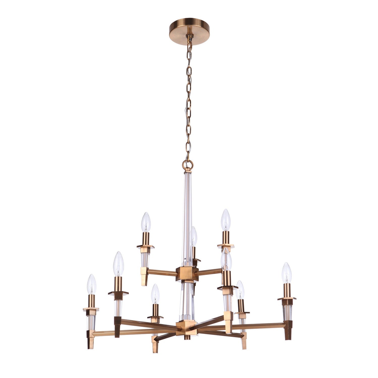 Craftmade - 53229-SB - Nine Light Chandelier - Tarryn - Satin Brass