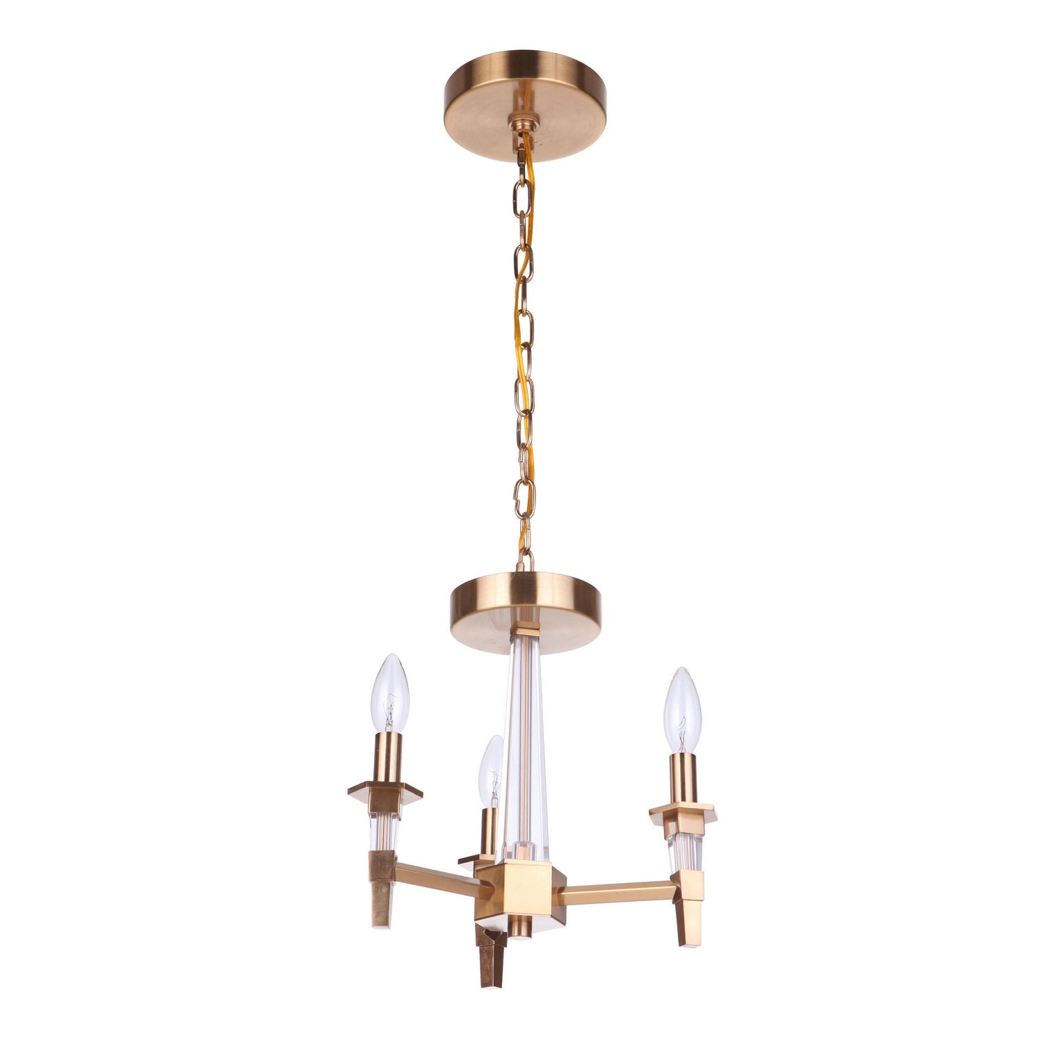 Craftmade - 53253-SB - Three Light Convertible Semi Flush/Pendant - Tarryn - Satin Brass