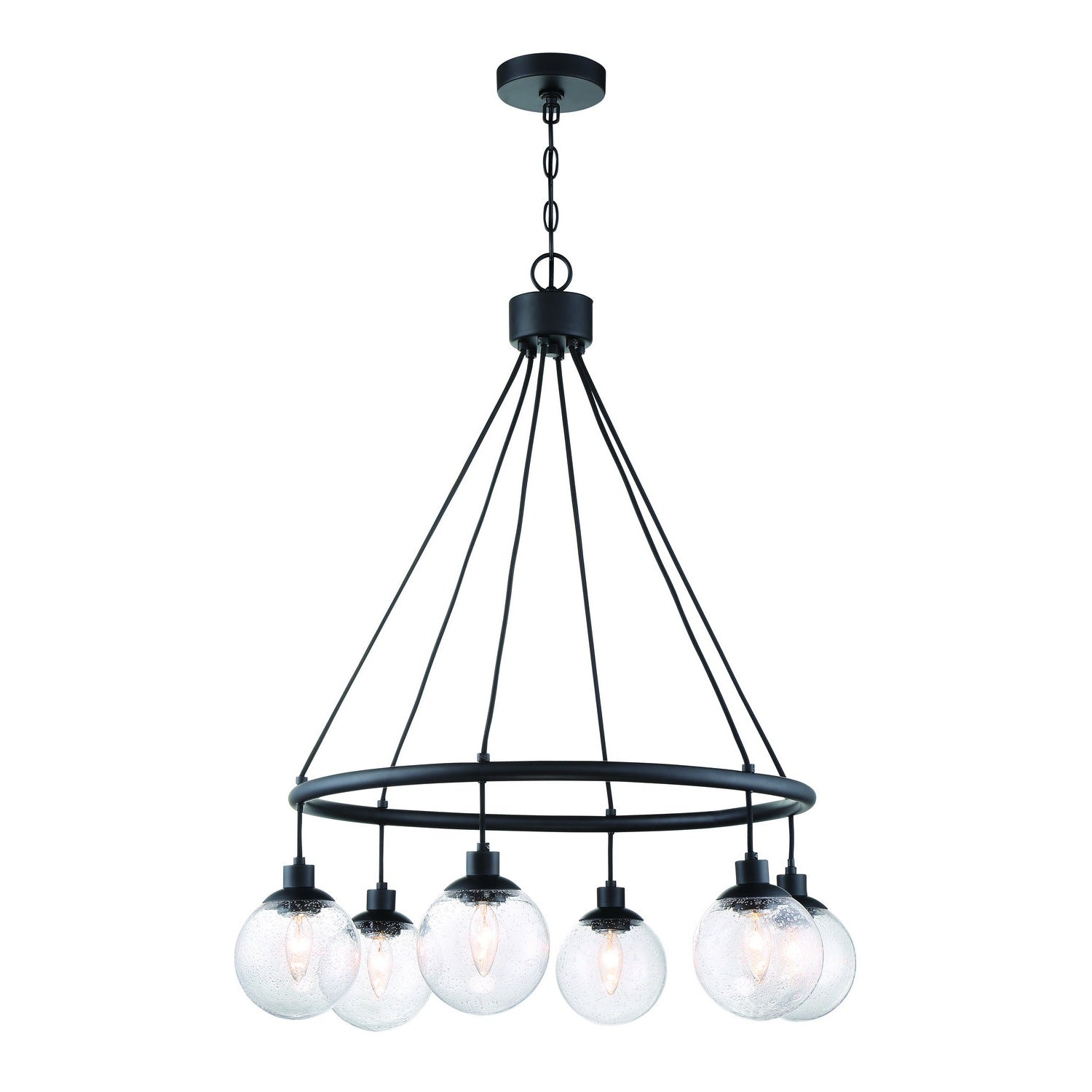 Craftmade - 53326-FB - Six Light Chandelier - Que - Flat Black