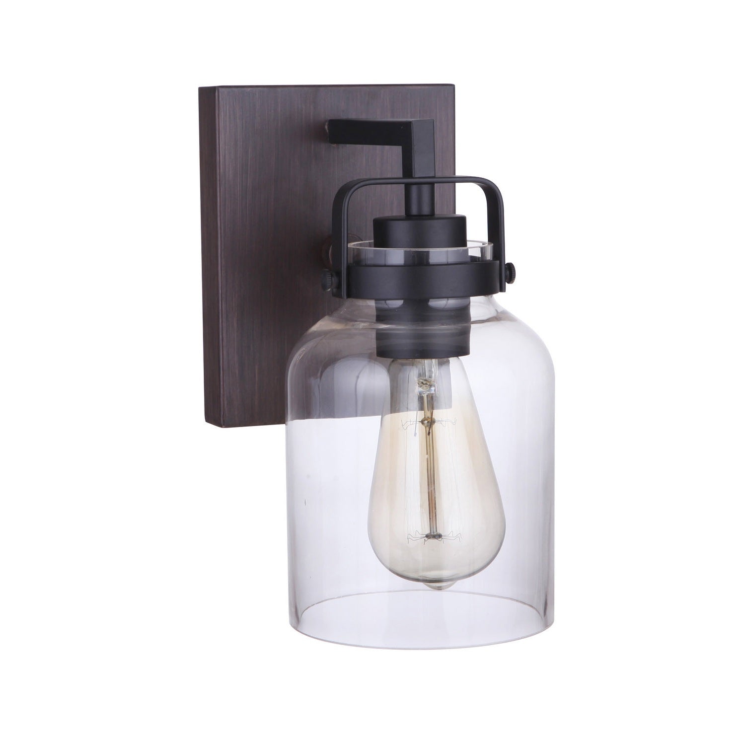 Craftmade - 53601-FBDT - One Light Wall Sconce - Foxwood - Flat Black / Dark Teak