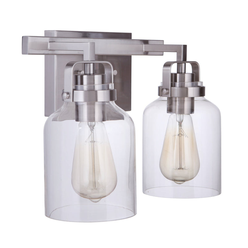 Craftmade - 53602-BNK - Two Light Vanity - Foxwood - Brushed Polished Nickel