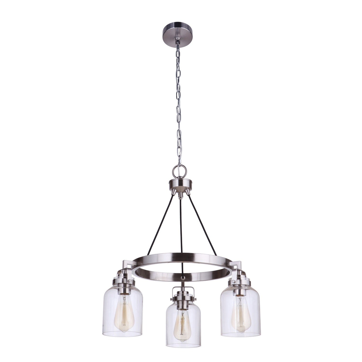Craftmade - 53623-BNK - Three Light Chandelier - Foxwood - Brushed Polished Nickel