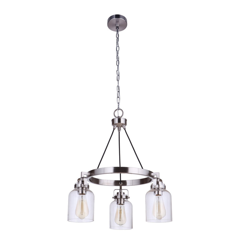 Craftmade - 53623-BNK - Three Light Chandelier - Foxwood - Brushed Polished Nickel