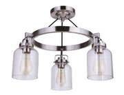 Craftmade - 53653-BNK - Three Light Convertible Semi Flush - Foxwood - Brushed Polished Nickel
