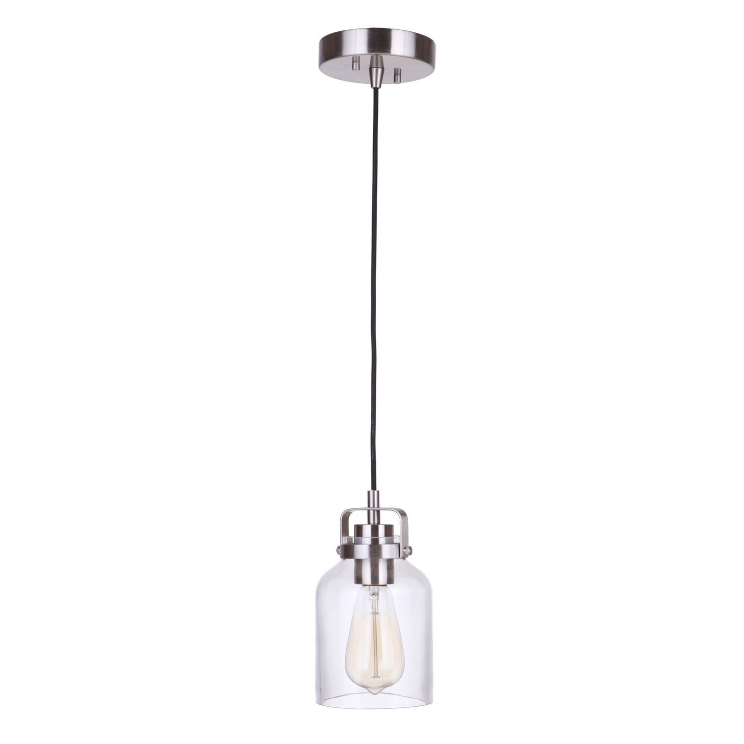 Craftmade - 53691-BNK - One Light Mini Pendant - Foxwood - Brushed Polished Nickel