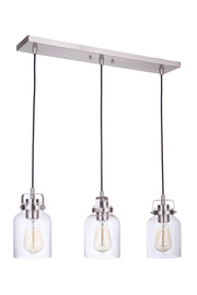Craftmade - 53693-BNK - Three Light Linear Pendant - Foxwood - Brushed Polished Nickel